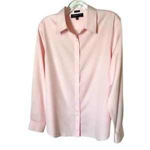 NEW w/Tags JONES NEW YORK Pink No-Iron Blouse, Size L